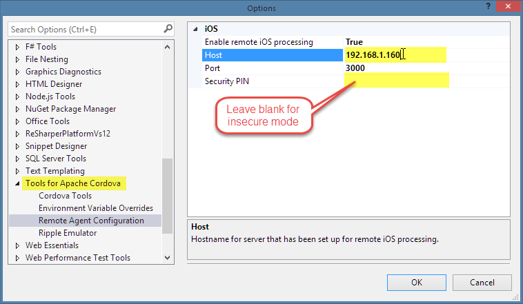 Figure 6 - iOS Remote Configuration