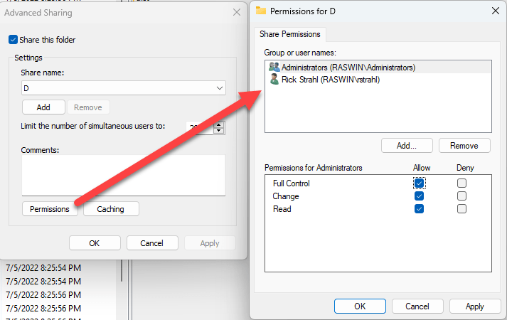 Shared Folder And Permissions