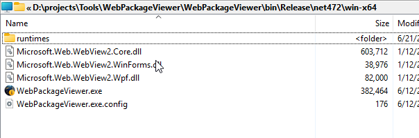 Build Output For Web View Packager