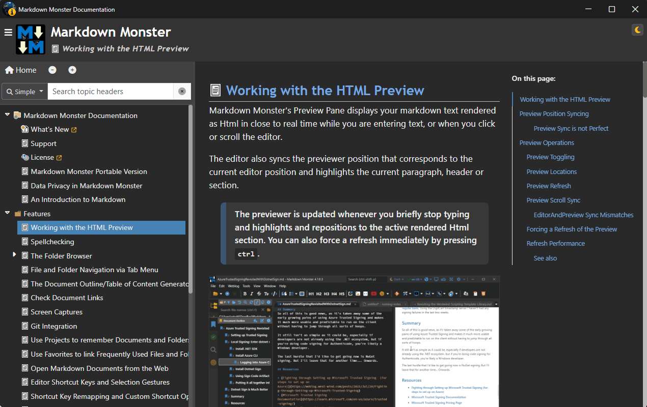 Documentation Monster Web Viewer