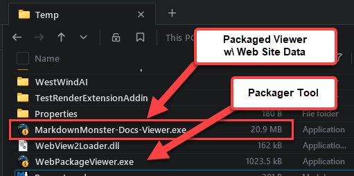 Packaged File And Packager On Disk