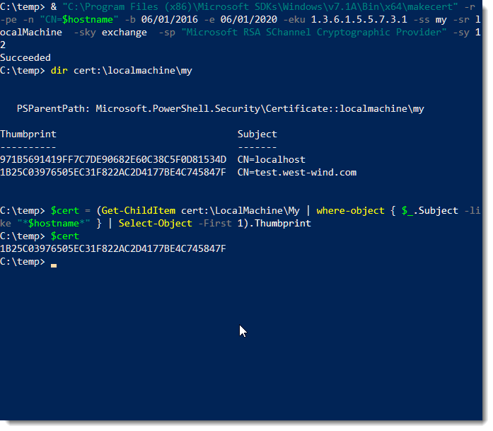 add ssl certificate to iis powershell