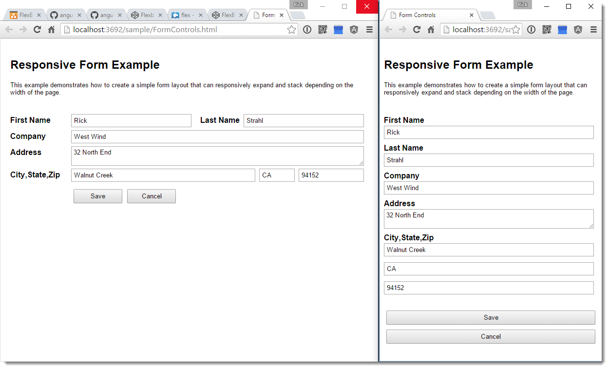 codepen flexbox responsive columns