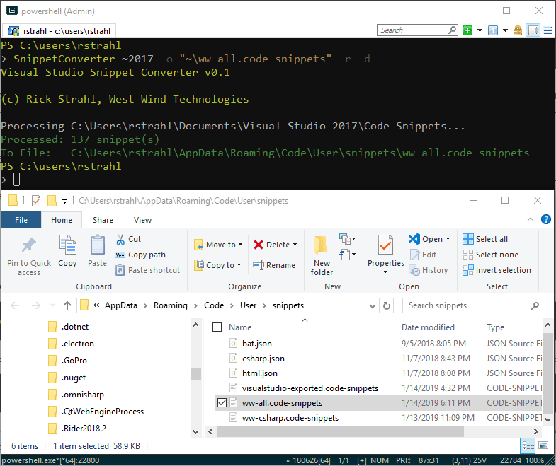 A Visual Studio to Visual Studio Code Snippet Converter - Rick