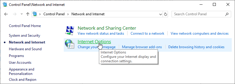  Open Internet Settings Dialog Directly On Windows Rick Strahl s Web Log