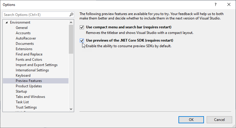 Visual Studio 19 2 And Net 3 0 Sdk Projects Not Loading Rick Strahl S Web Log