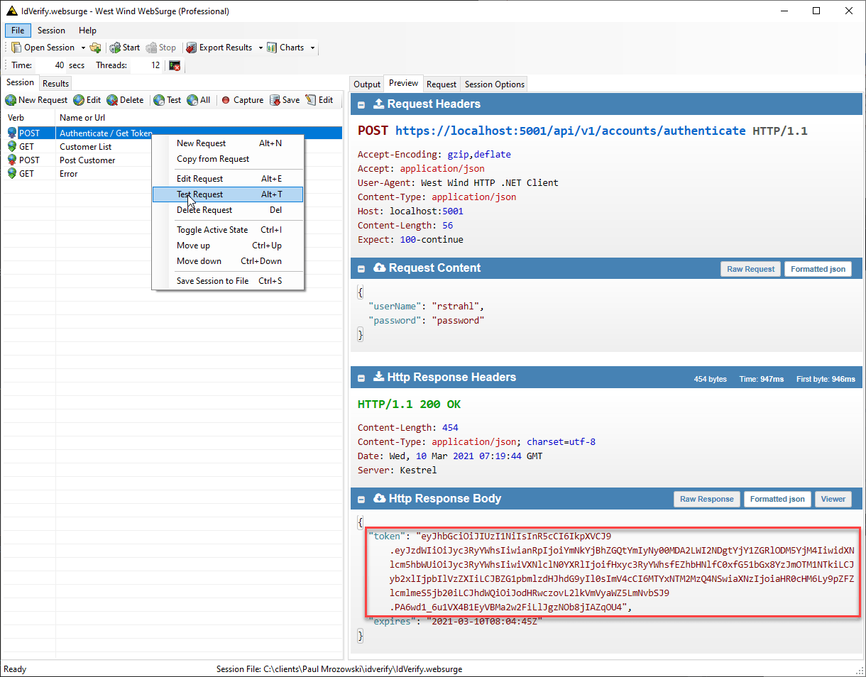 Role Based Jwt Tokens In Asp Net Core Apis Rick Strahl S Web Log