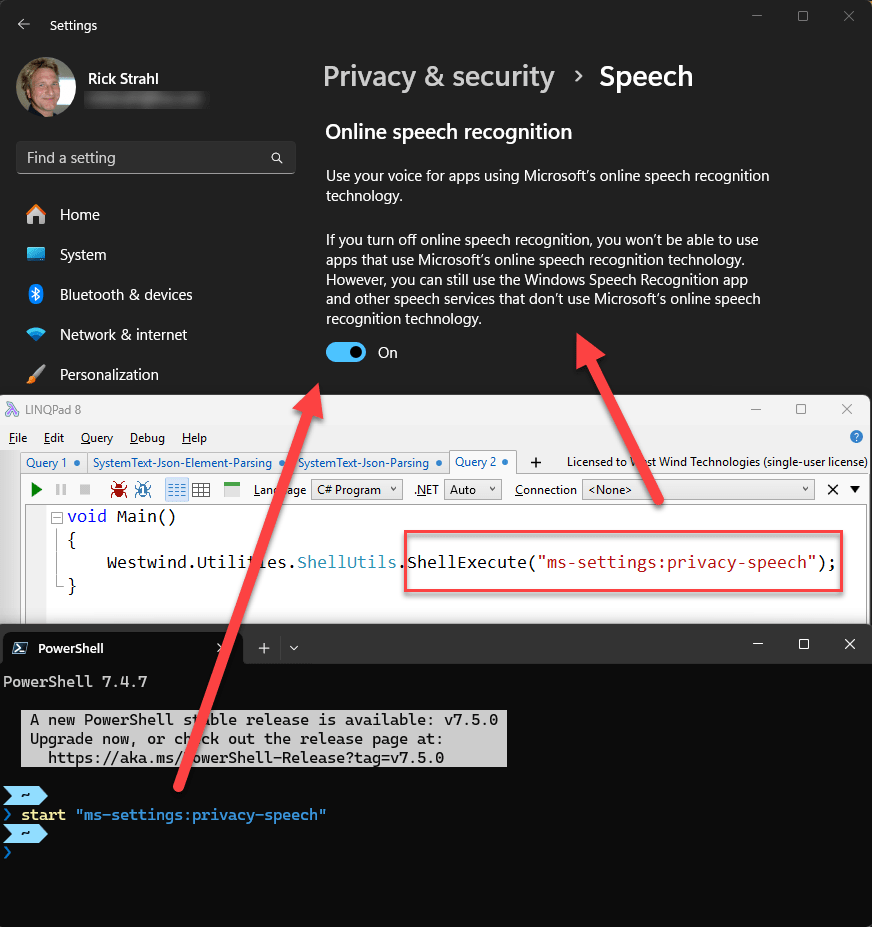 Windows Settings Through Shell Commands