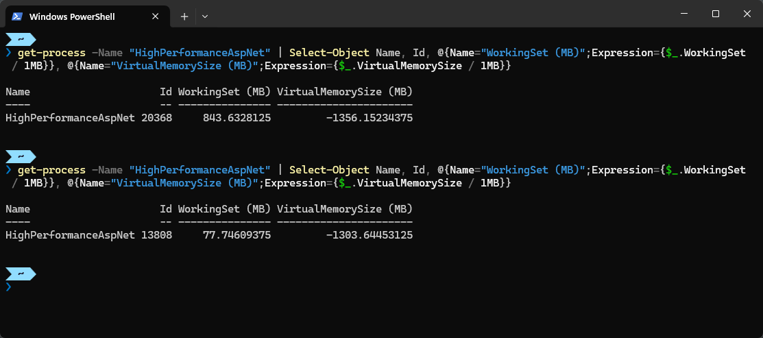 Resource Usage or 8.0 and 9.0