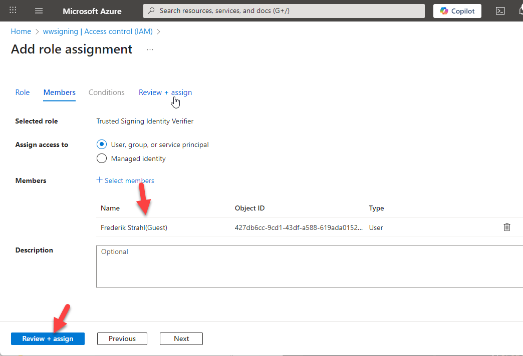 Add Role Assignment