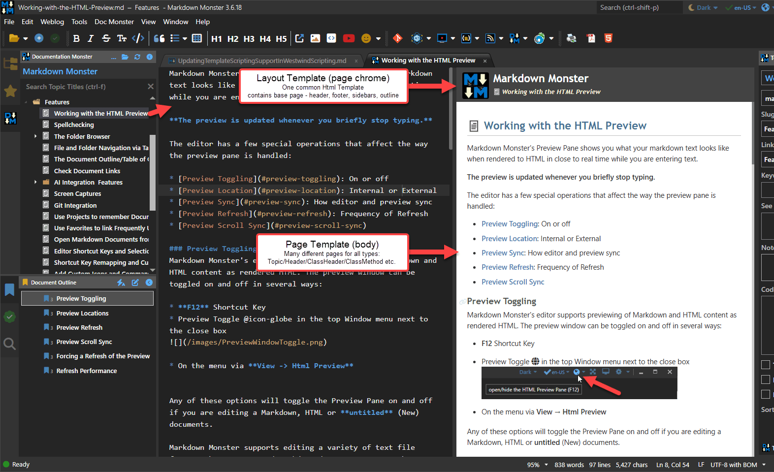 Template Rendering Example Using Documentation Templates