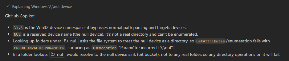 Null Device Explanation