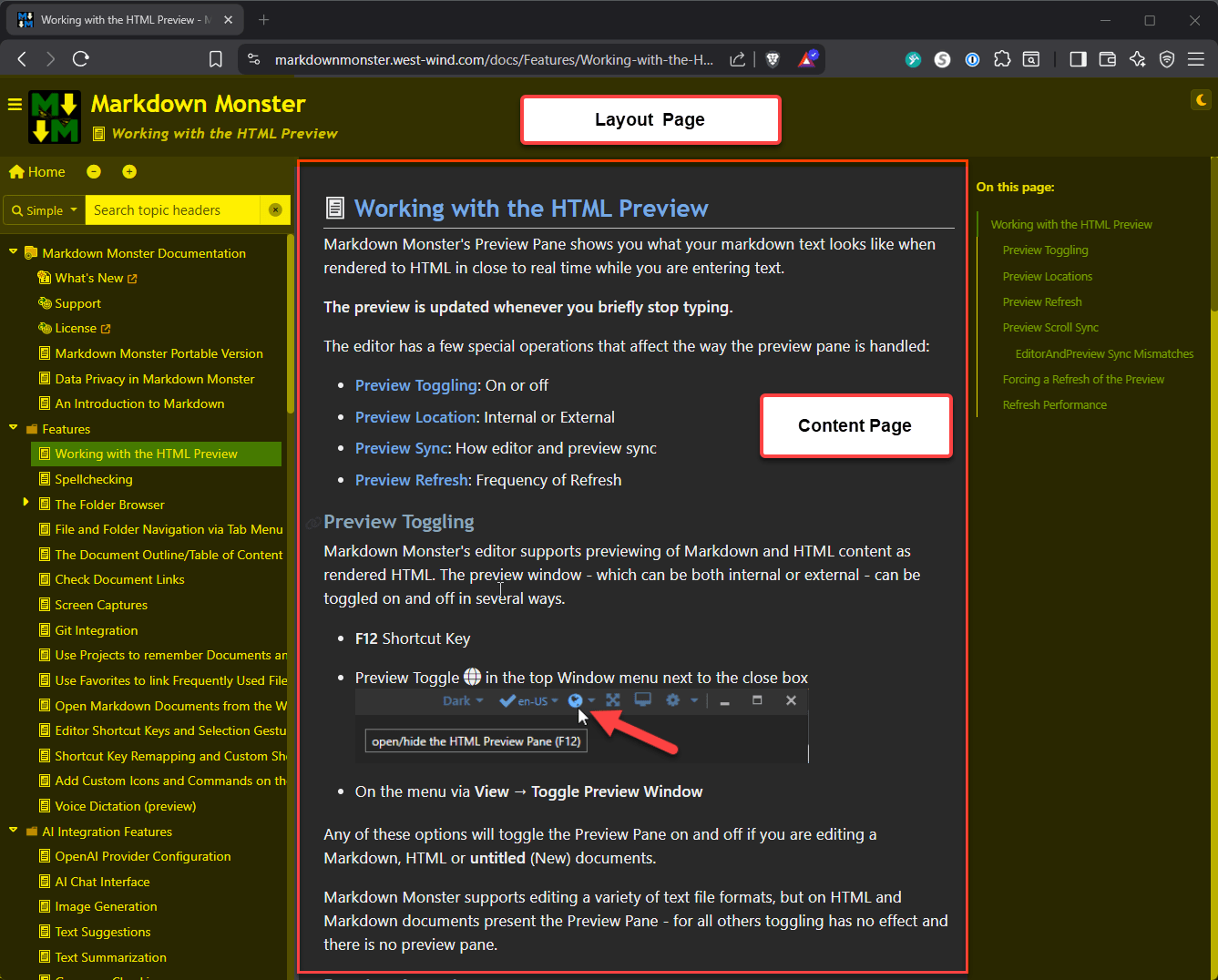 Content And Layout Pages
