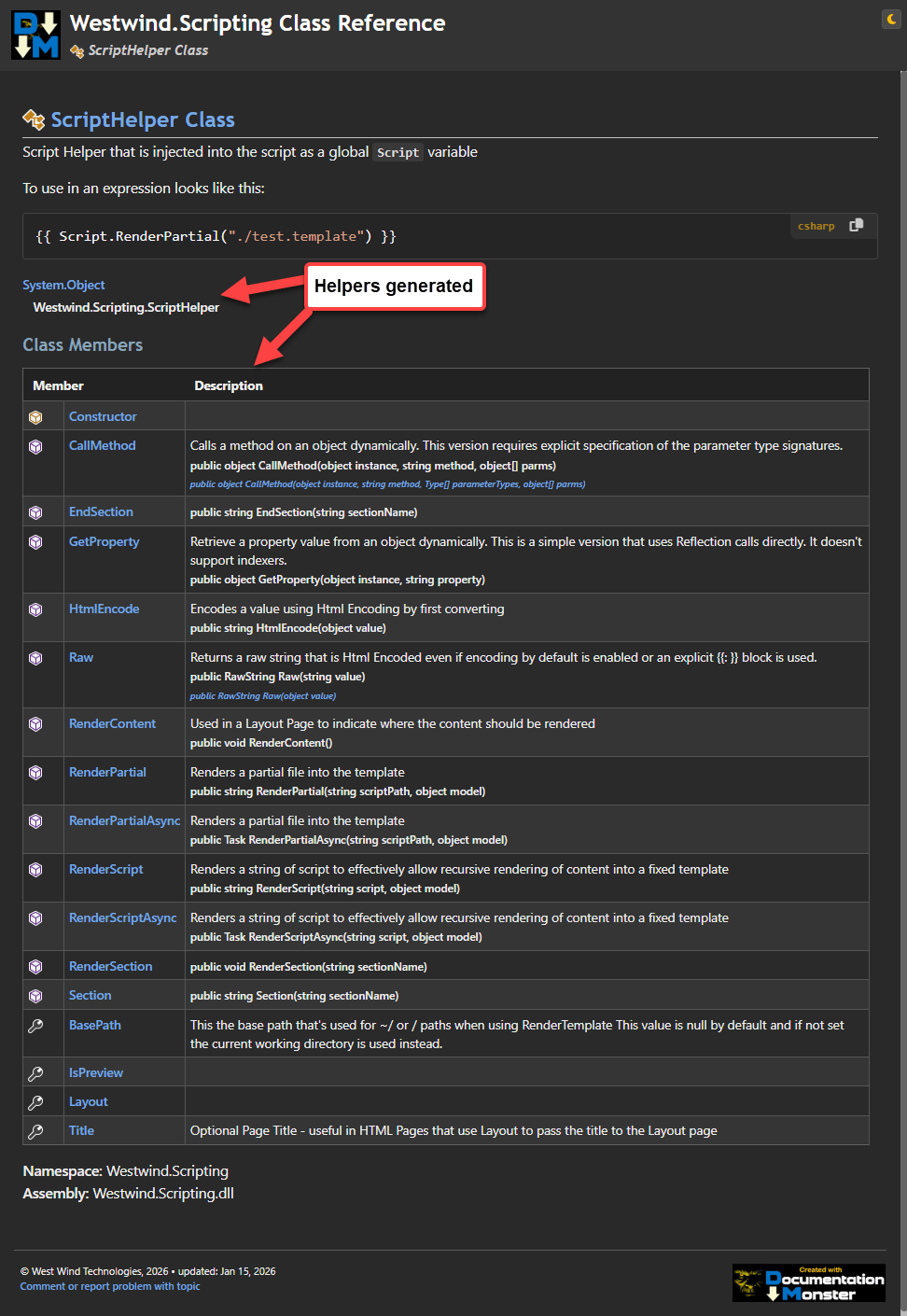 Template Example Rendered